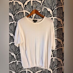 Charter Club White Short Sleeve knit cotton Tee